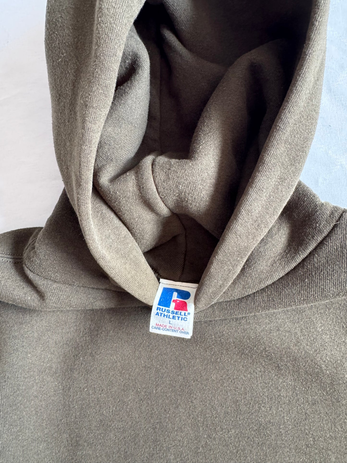 1990 Russell Olive Hoodie - L